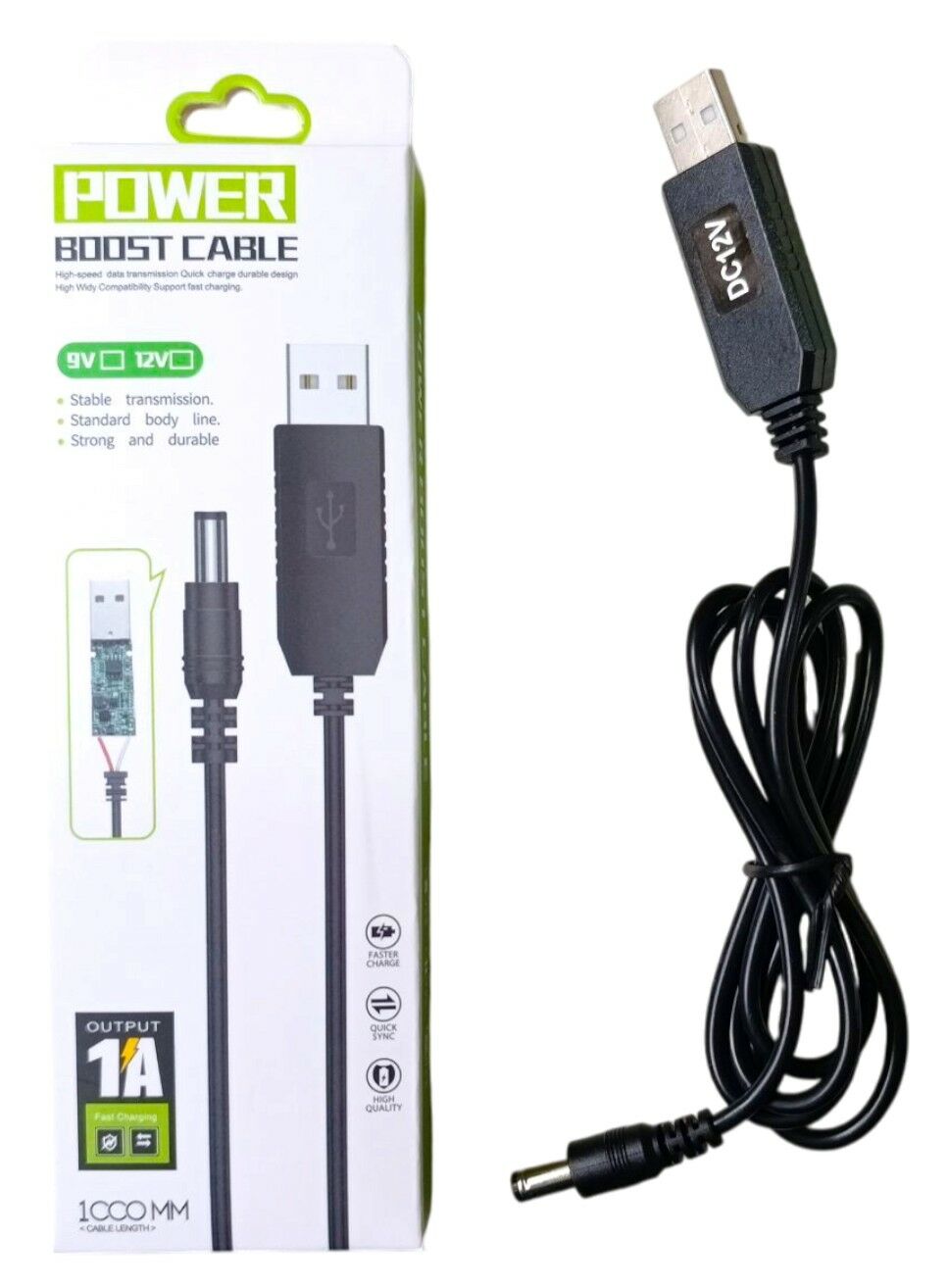CABLE DE REFUERZO DE ENERGÍA POTENCIA CARGA RAPIDA ROUTER 1m 500u