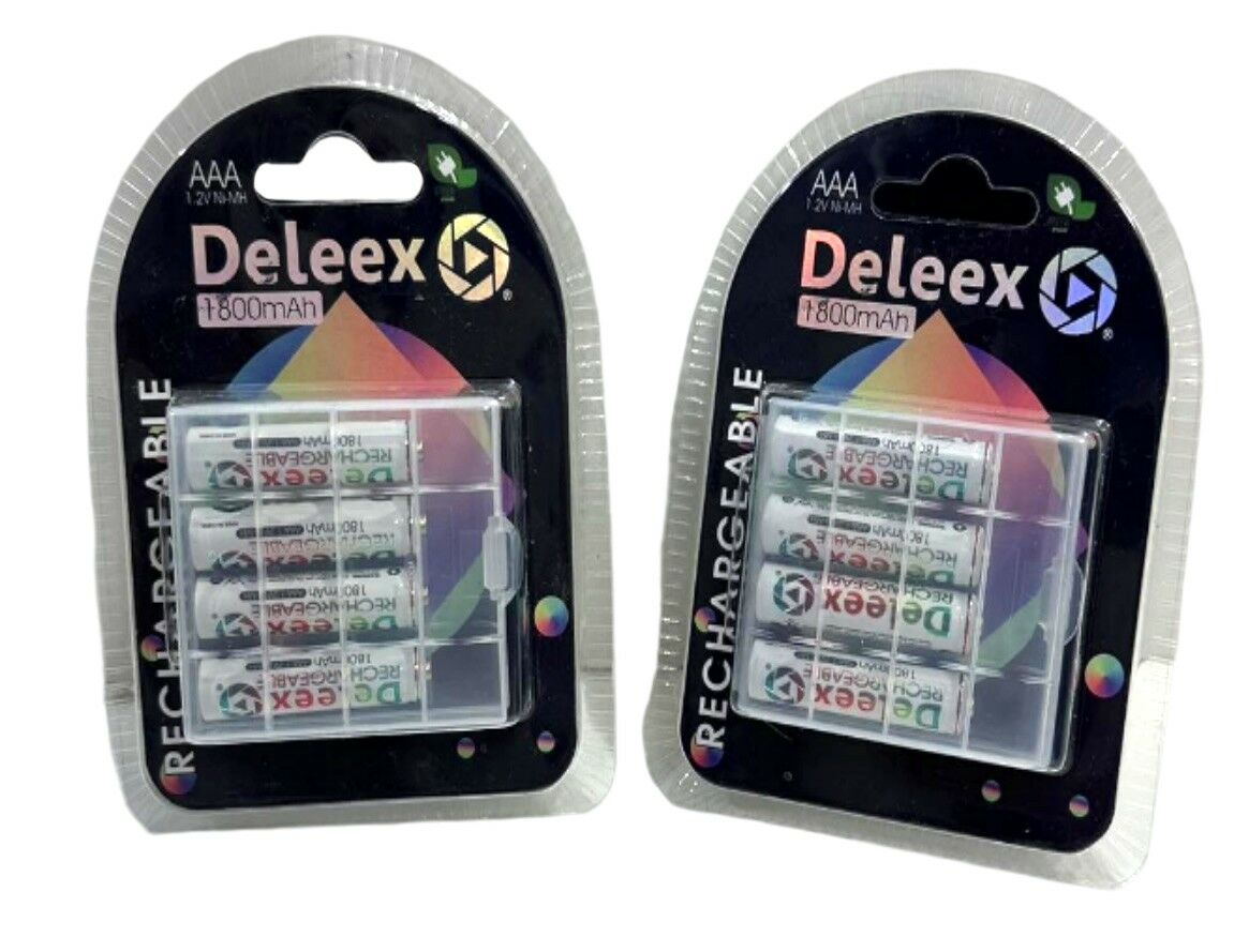 PILA AAA DELEEX 1800 mAh RECARGABLE x4pcs 300u