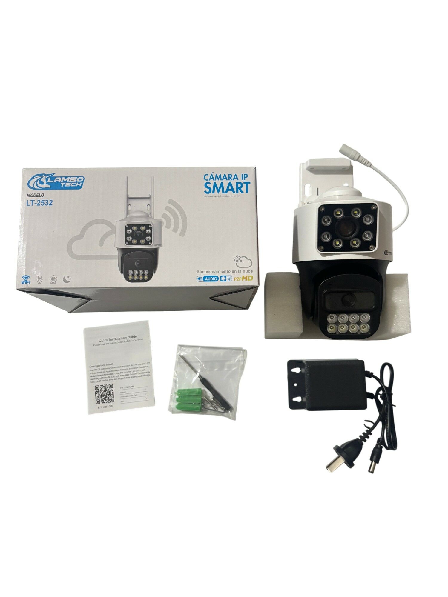 CAMARA IP SMART LT-2532 HD C/WIFI Y AUDIO， CONTROL A DISTANCIA LAMBO TECH 40u