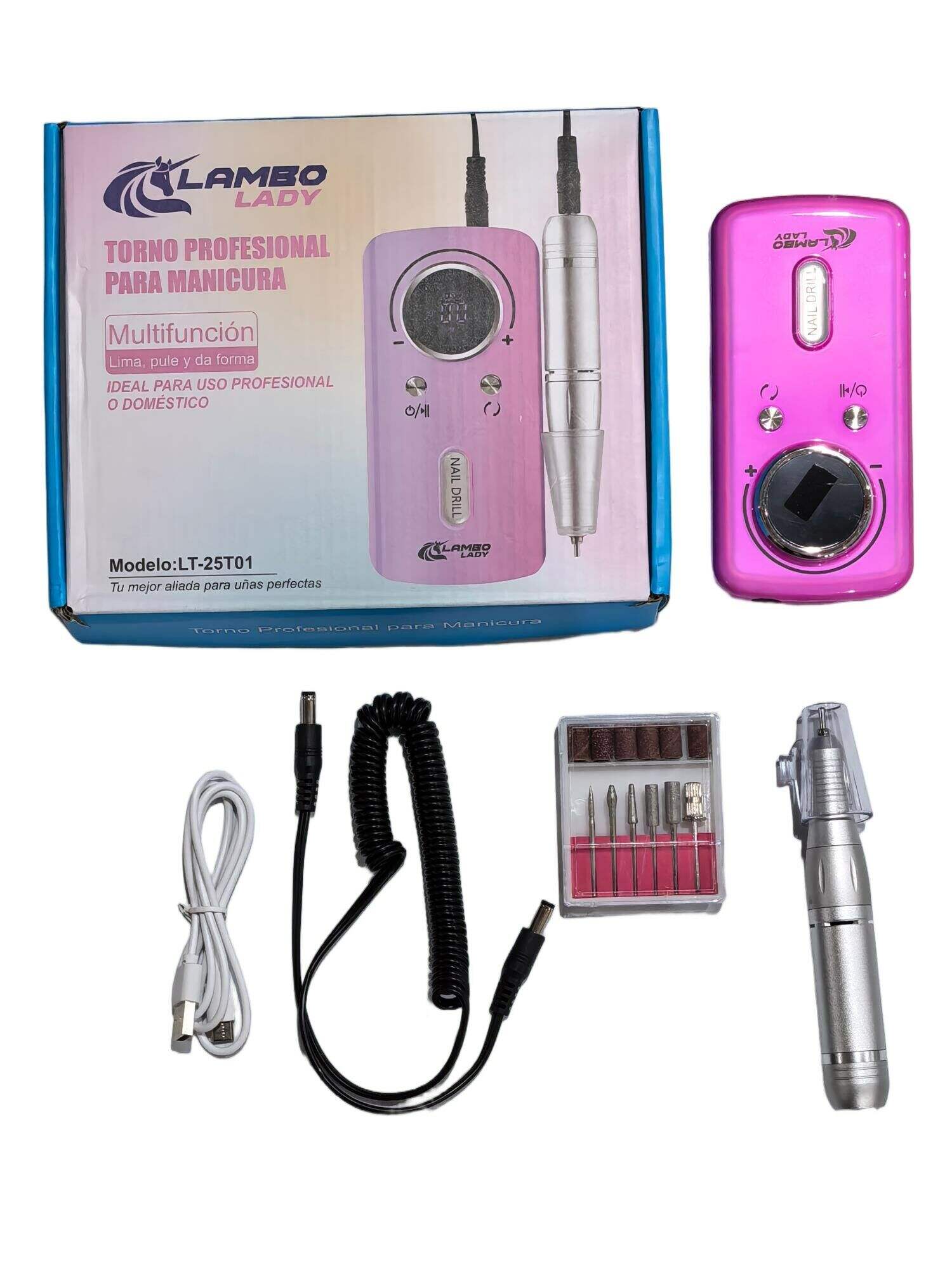 V1 TORNO PROFESIONAL PARA MANICURA TORNASOLADO LT-25T01 LAMBO TECH 24u