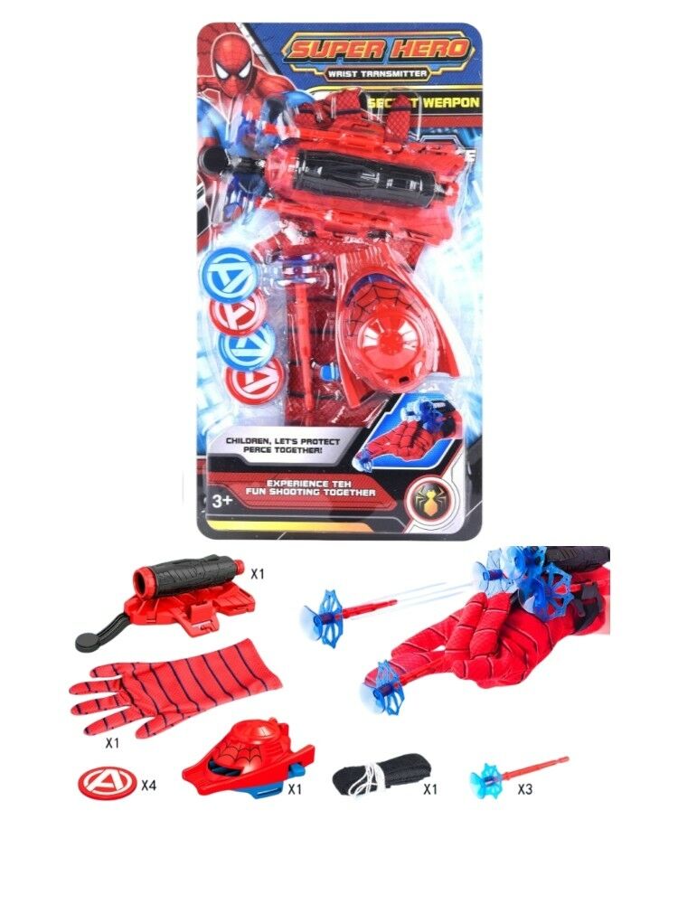 GUANTE DE HOMBRE ARAÑA C/ LANZADOR DARDOS 360u