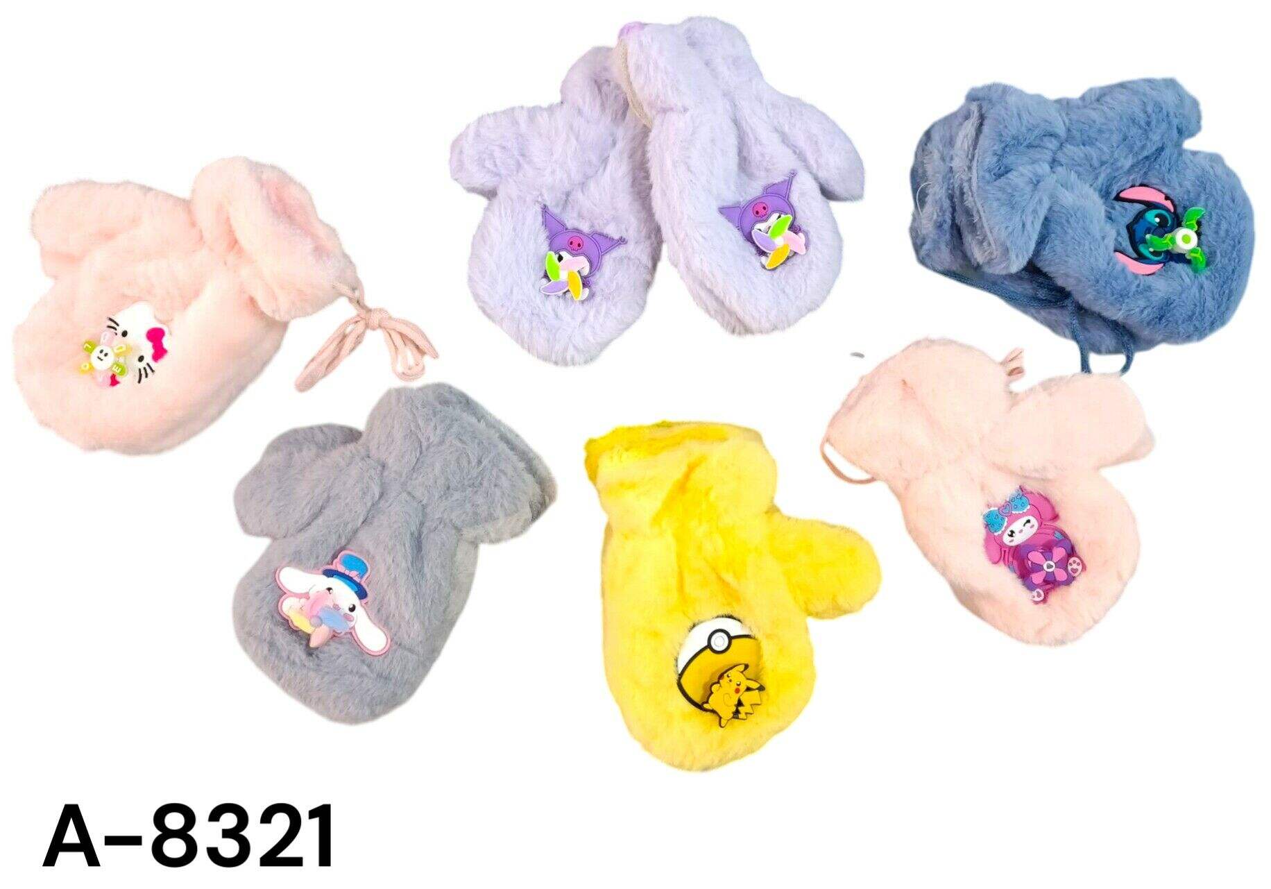 GUANTE INFANTIL DE PERSONAJE CON ACCESORIO SUAVE CALENTITO 360u