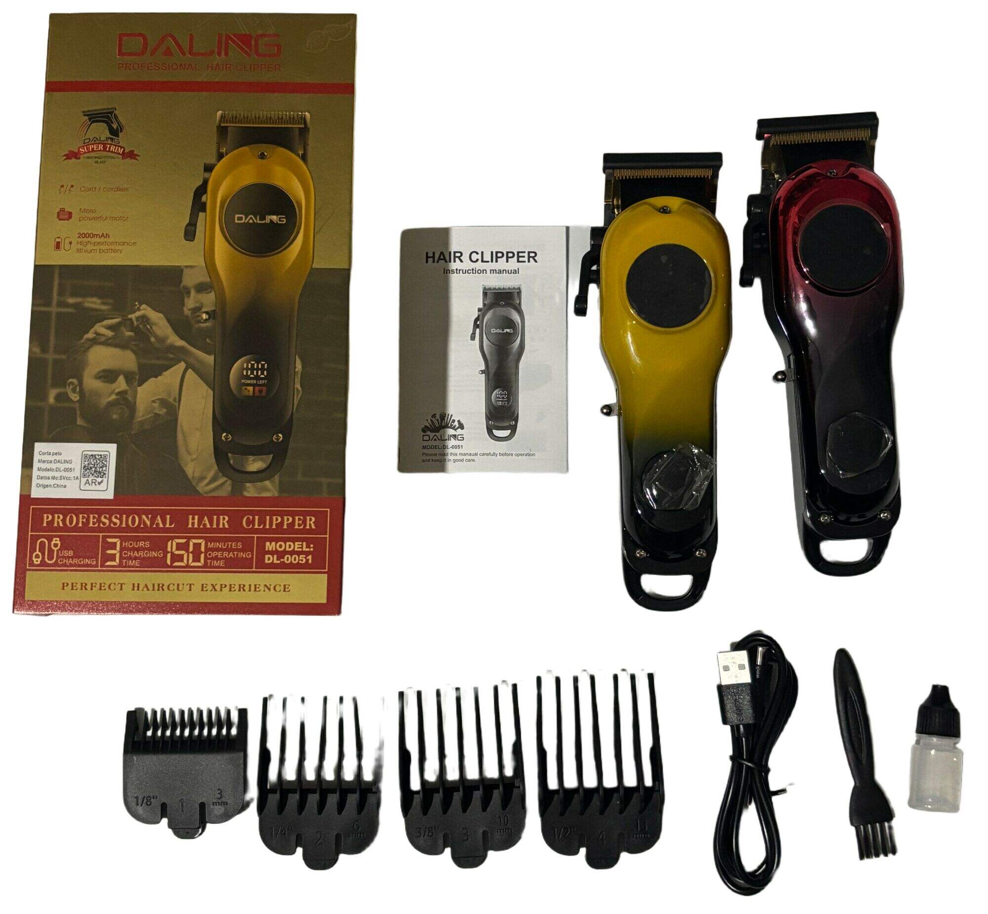 AFEITADOR ELECTRICA DALING DL-0051 c/VISOR RECARGABLE 40u