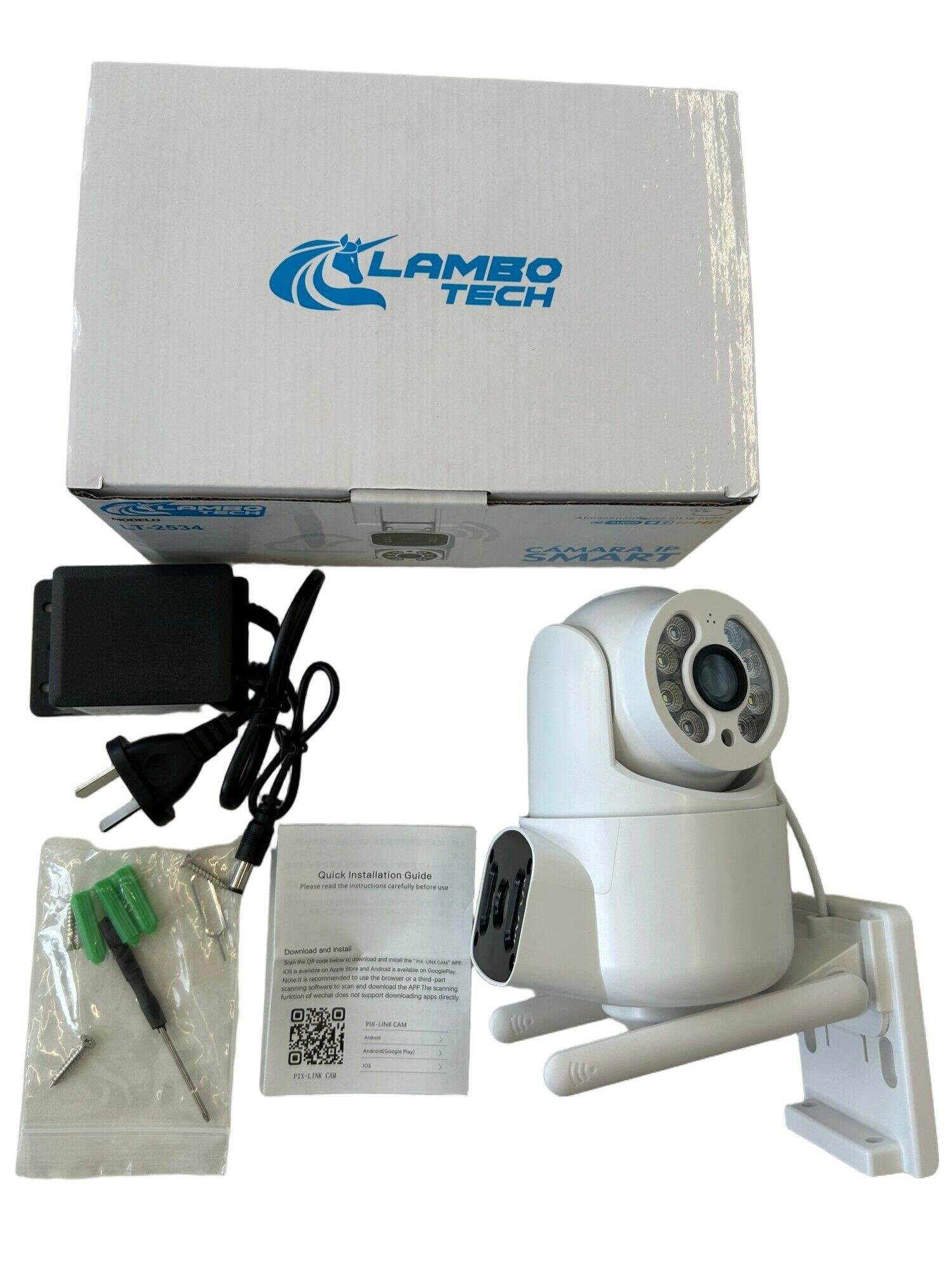CAMARA IP SMART LT-2534 HD C/WIFI  Y AUDIO CONTROL A DISTANCIA LAMBO TECH 50u