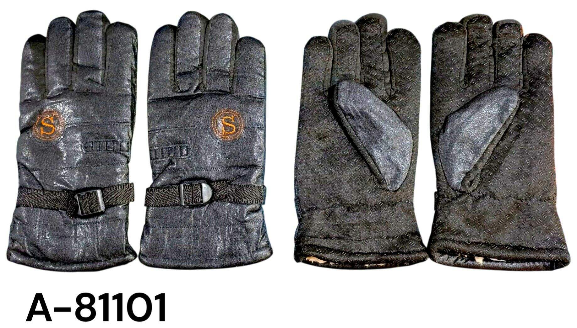 GUANTES MOTO CUERO SINTETICO INTERIOR POLAR HOMBRE 480u