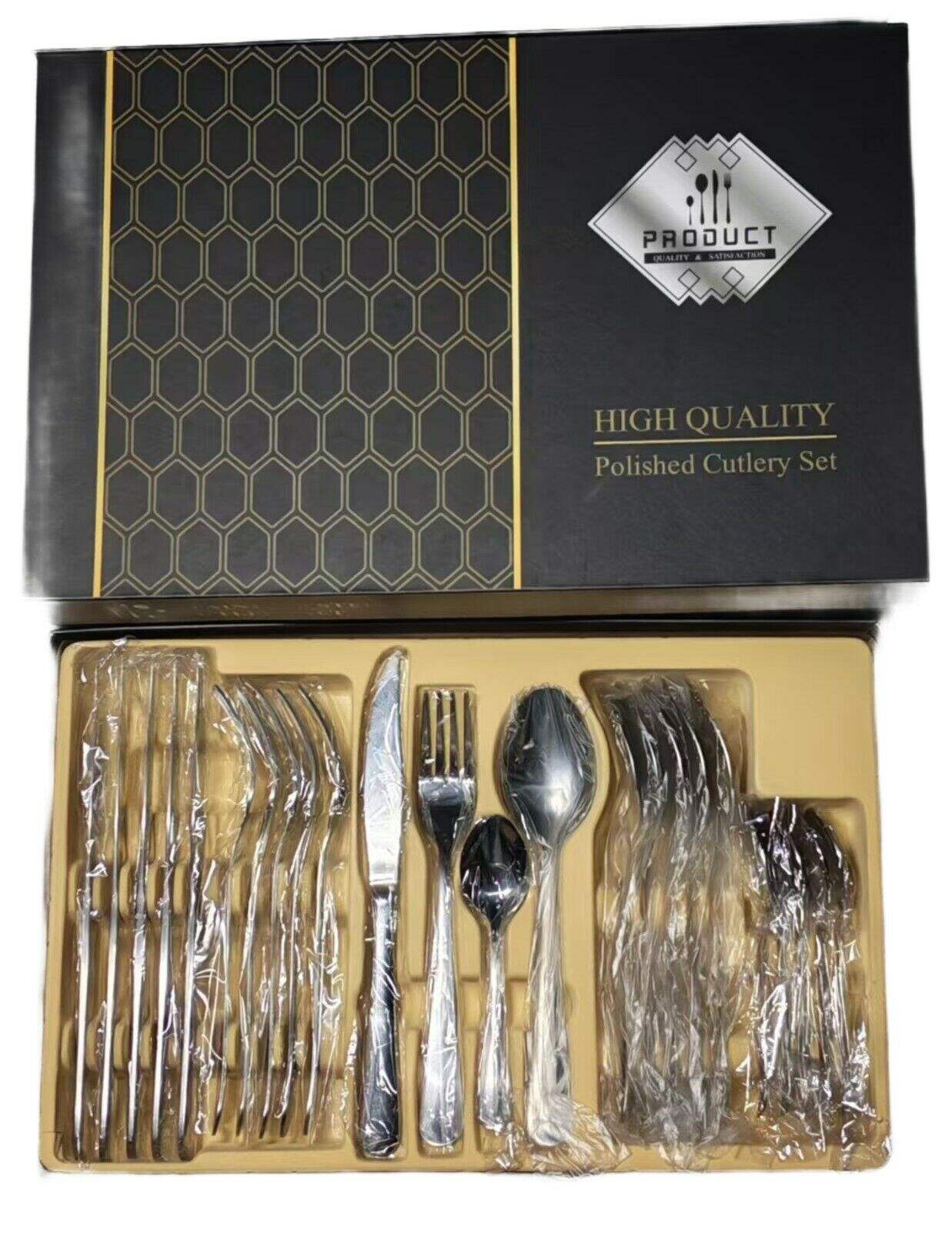 SET DE CUBIERTOS PLATEADO x24pcs 12u