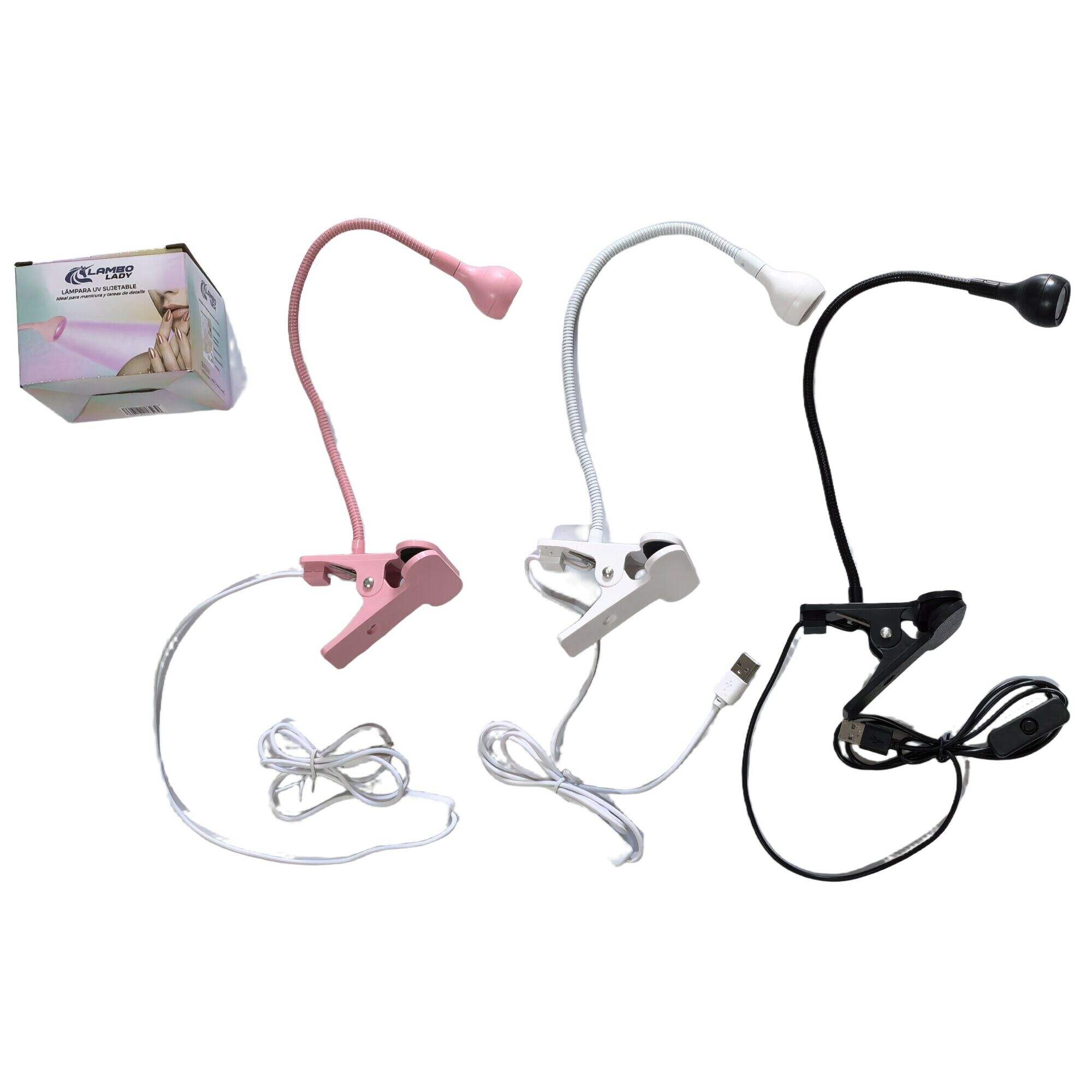 LAMPARA UV SUJETABLE UÑAS MANICURA LAMBO LADY USB 150u