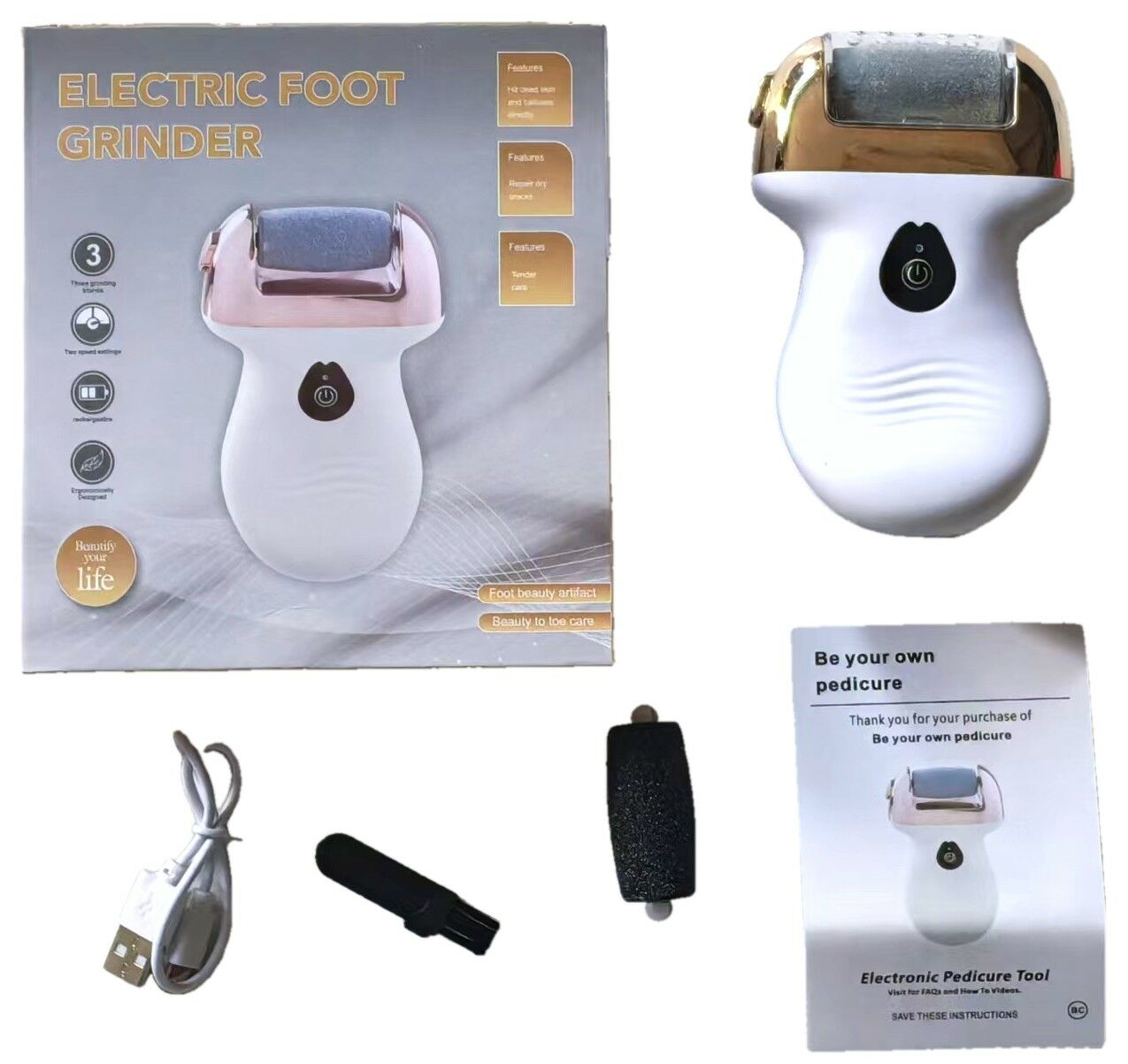 REMOVEDOR EXFOLIADOR QUITACALLOS ELECTRICA RECARGABLE 80u