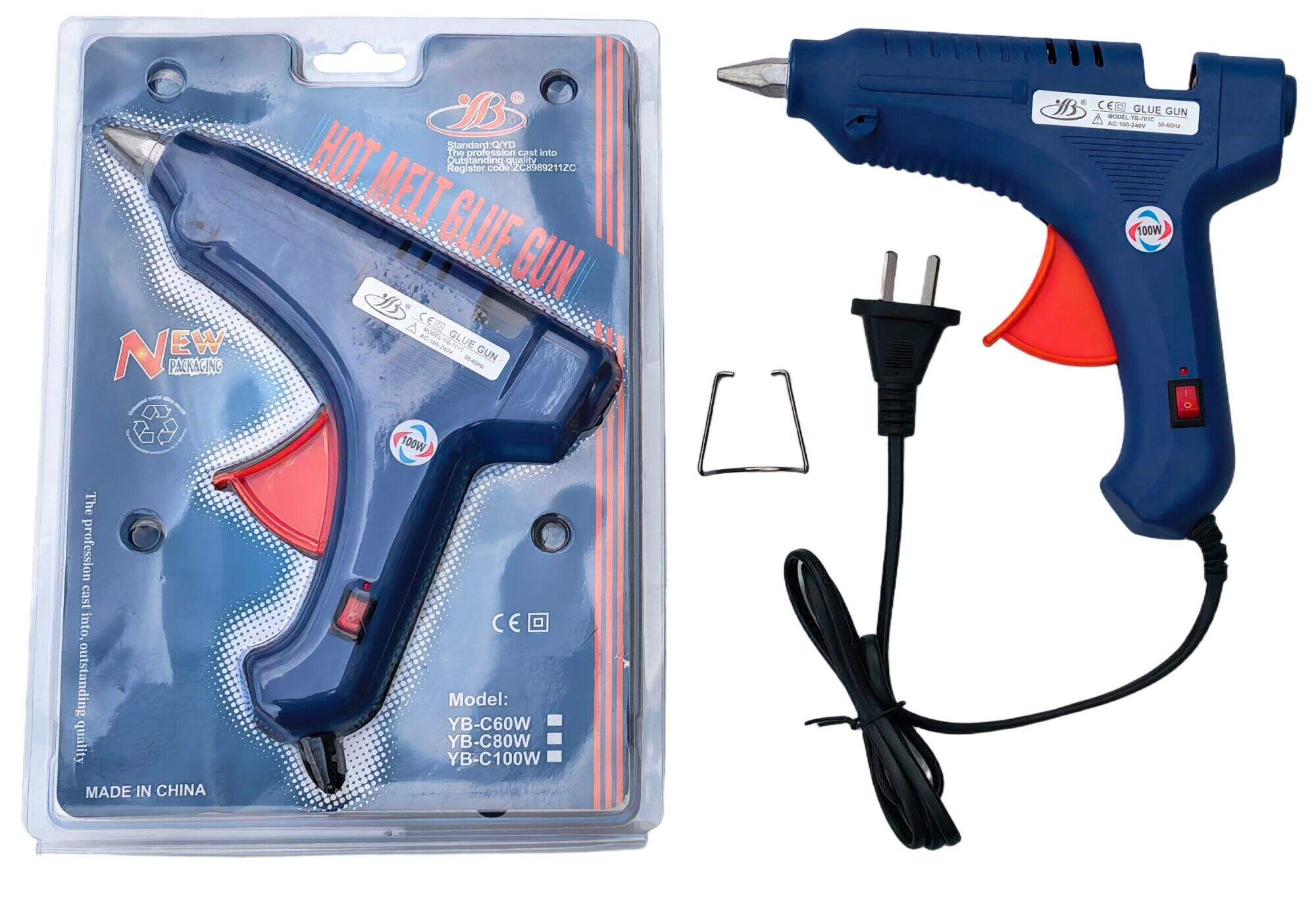 PISTOLA ENCOLADORA p/ BARRA DE SILICONA YB-701 100w 100u