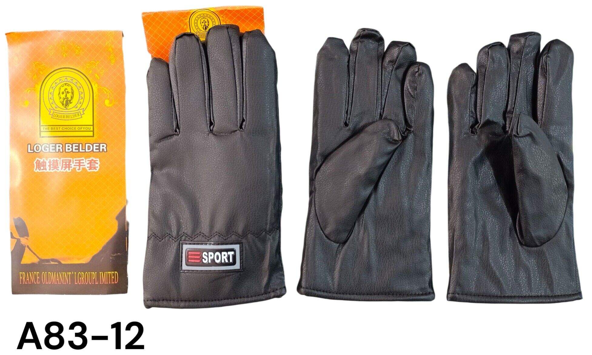 GUANTES CUERO SINTETICO LOGER BELDER INTERIOR POLAR HOMBRE 480u