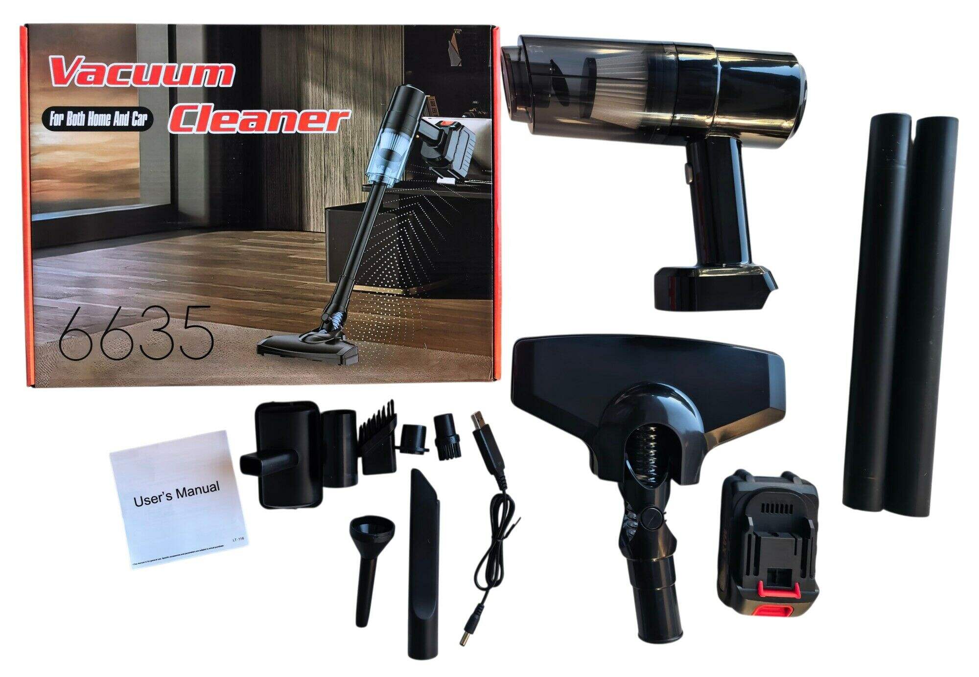 ASPIRADORA INALAMBRICA DE MANO 6635 c/BATERIA 14u