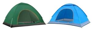 CARPA CAMPING AUTOARMABLE 190x130cm 3verde 2celeste 9bicolor 20u