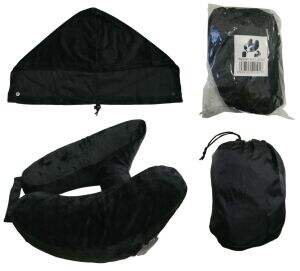 ALMOHADA DE VIAJE INFLABLE c/CAPUCHA 50u