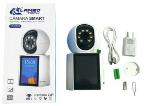 CAMARA SMART CON VIDEOLLAMADA y PANTALLA HD 2.8PULGADA WiFi LAMBO TECH LT-2501 50u