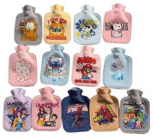 BOLSA DE AGUA CALIENTE con FUNDA PERSONAJE GRANDE 500u