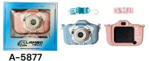 CAMARA DIGITAL INFANTIL LAMBO TECH C/FUNDA+COLGANTE RECARGABLE PERRO 100u