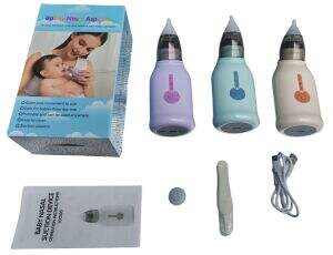 ASPIRADORA NASAL ELECTRICO p/BEBES HX500 SACA MOCOS RECARGABLE 80u