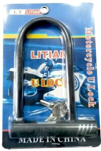 CANDADO U ANTIRROBO LITIAN rojo azul negro 60u