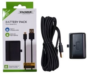 BATERIA RECARGABLE p/JOYSTICK XBOX SERIES S/X DOBE 1200mAh c/CABLES 120u