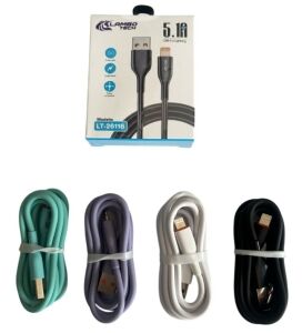 CABLE CARGA RAPIDA USB-A a Lightning 5.1A LAMBO TECH LT-26116 4negro 4blanco 4lila 2celeste 600u — LEON ACCESORIOS