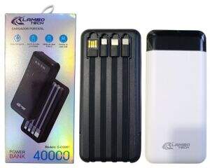 CARGADOR PORTATIL POWER BANK 4en1 LAMBO TECH C-CQ907 40000mAh 50u