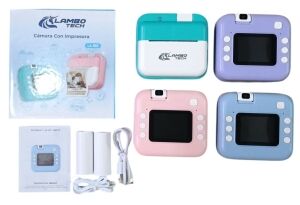 CAMARA IMPRESORA LA-083 INFANTIL c/COLGANTE PAPEL DE IMPRESION RECARGABLE 80u