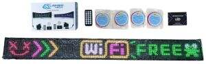 CARTEL LED FLEXIBLE 16x192px LAMBO TECH RGB PERSONALIZADO PARA AUTOS 176.2x19.2cm 8u