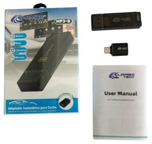 ADAPTADOR INALAMBRICO CARPLAY LAMBO TECH MP3-8 240u