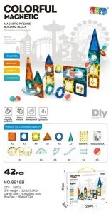 BLOQUES MAGNETICOS CONSTRUCCION COLORFUL MAGNETIC 9916B TOBOGAN x42pcs 36u