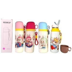 BOTELLA TERMICA con VASO COLGANTE 550ml ACERO INOXIDABLE SUS 316 ANTIDESLIZANTE capybara 60u