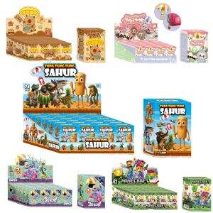 CAJA SORPRESA FIGURITA c/ PARACAIDA PERSONAJE 187-006 Brain rot Capybara Minecraft Labubu Stitch 115