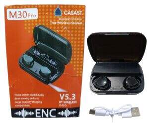 AURICULAR BLUETOOTH M30 CASAST RECARGABLE 200u