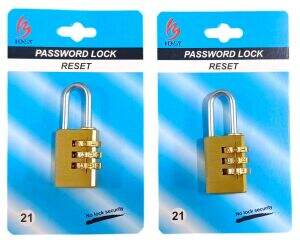 CANDADO COMBINACION 213 BRONCE 3 DIGITOS 360u
